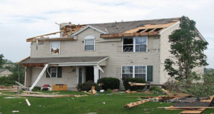 A house that has been demolished and torn down.